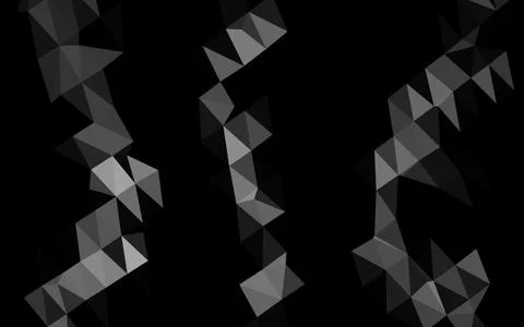 Dark Silver, Gray vector low poly layout. Stock Illustration