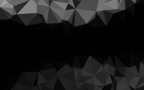 Dark Silver, Gray vector low poly texture. Stock Illustration
