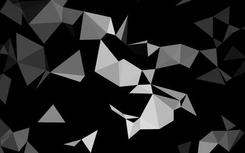 Dark Silver, Gray vector low poly layout. Stock-Illustration