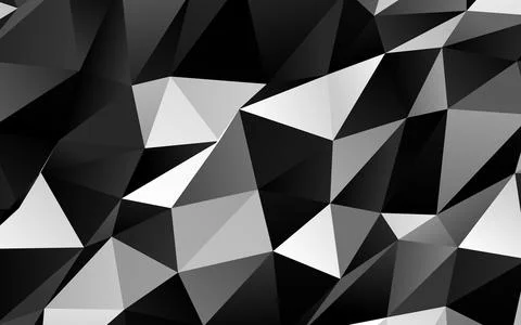 Dark Silver, Gray vector low poly cover. Stock Illustration