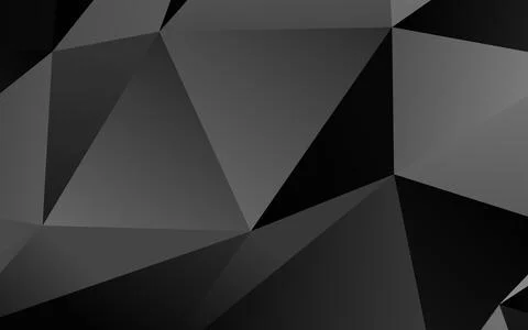 Dark Silver, Gray vector low poly layout. Stock Illustration