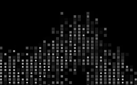 Dark Silver, Gray vector pattern in square style. Stock Illustration