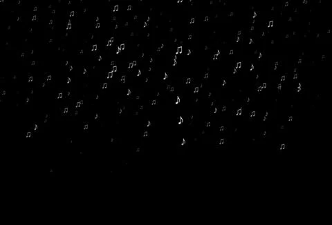 Dark Silver, Gray vector pattern with music elements. イラスト素材