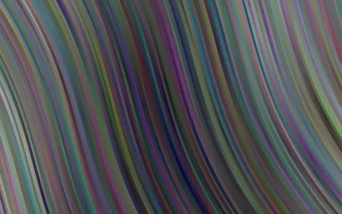 Dark Silver, Gray vector pattern with lines, ovals. Stock Illustration