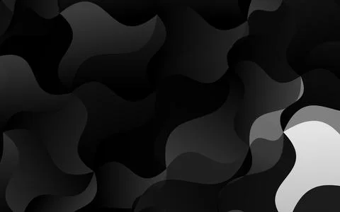 Dark Silver, Gray vector pattern with liquid shapes. 스톡 일러스트