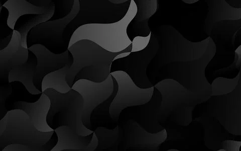 Dark Silver, Gray vector pattern with liquid shapes. Illustrazione stock