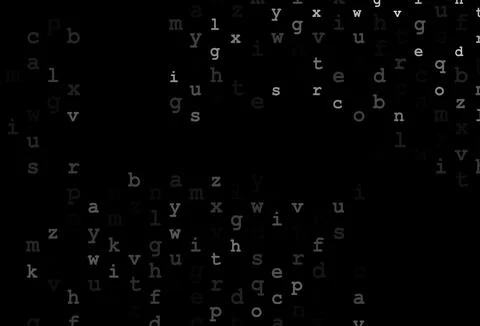 Dark silver, gray vector pattern with ABC symbols. Stock Illustration