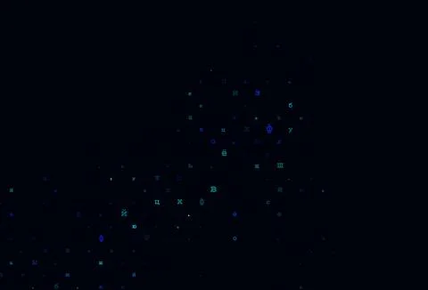 Dark silver, gray vector pattern with ABC symbols. Stock Illustration