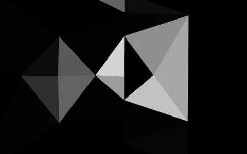 Dark Silver, Gray vector polygon abstract background. 스톡 일러스트