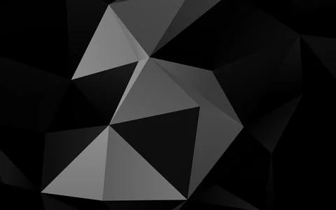 Dark Silver, Gray vector polygon abstract backdrop. Stock Illustration