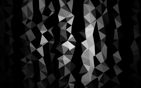 Dark Silver, Gray vector polygon abstract backdrop. Stock Illustration