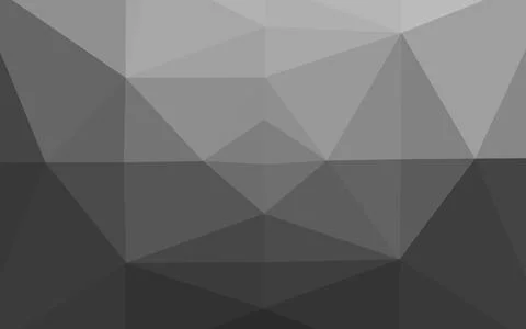 Dark Silver, Gray vector polygon abstract backdrop. Stock Illustration