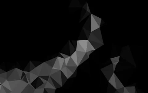 Dark Silver, Gray vector polygonal pattern. Stock Illustration