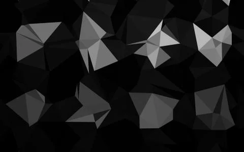 Dark Silver, Gray vector polygonal pattern. Stock Illustration