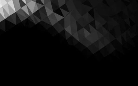 Dark Silver, Gray vector polygonal pattern. Stock Illustration