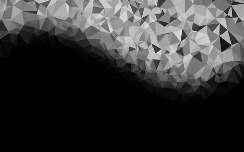 Dark Silver, Gray vector polygonal pattern. Illustration