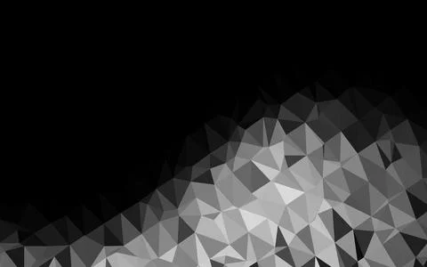 Dark Silver, Gray vector polygonal pattern. Stockillustratie