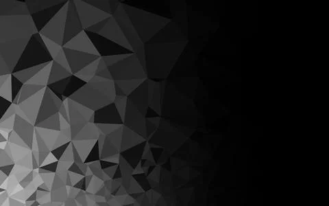 Dark Silver, Gray vector polygonal background. Stock Illustration