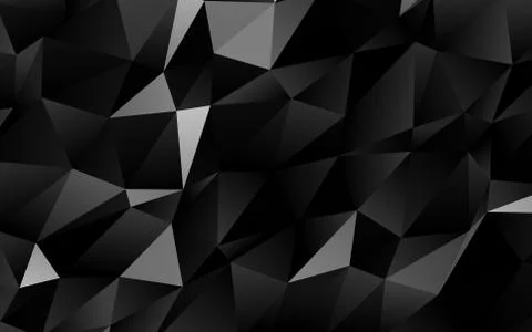 Dark Silver, Gray vector shining triangular pattern. Stockillustratie