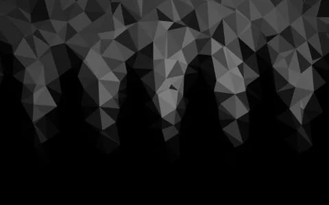 Dark Silver, Gray vector shining triangular template. Stockillustratie