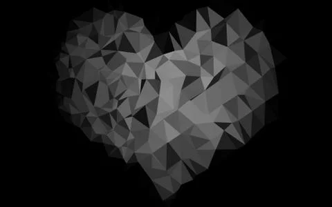 Dark Silver, Gray vector shining triangular pattern. Stock Illustration