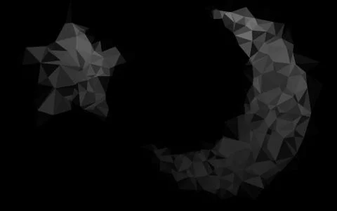 Dark Silver, Gray vector shining triangular background. Stock Illustration