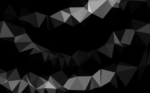 Dark Silver, Gray vector shining triangular pattern. 库存插图