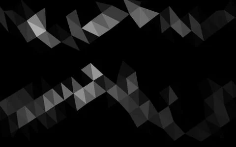 Dark Silver, Gray vector shining triangular background. Stock Illustration