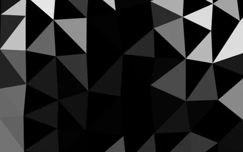 Dark Silver, Gray vector shining triangular pattern. Stockillustratie