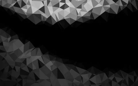 Dark Silver, Gray vector shining triangular background. Stock Illustration