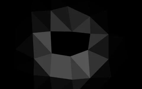 Dark Silver, Gray vector shining triangular background. Stock Illustration