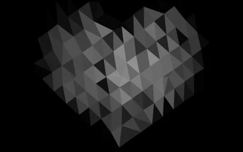 Dark Silver, Gray vector shining triangular background. Stock Illustration