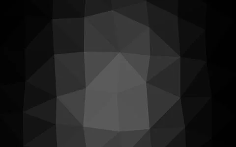 Dark Silver, Gray vector shining triangular pattern. Stock Illustration