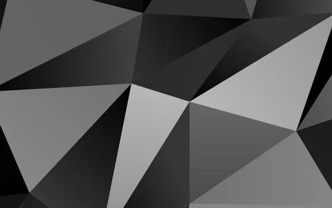 Dark Silver, Gray vector shining triangular background. Stock Illustration