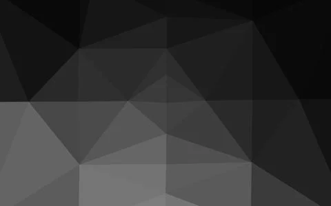 Dark Silver, Gray vector shining triangular background. Stock Illustration