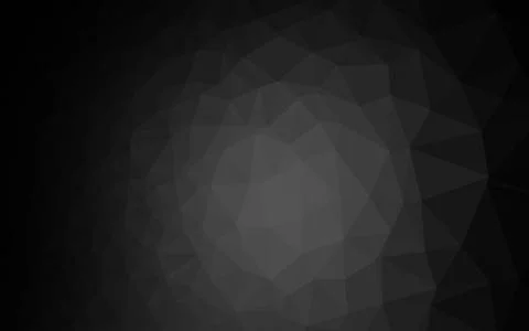 Dark Silver, Gray vector shining triangular pattern. Stock Illustration