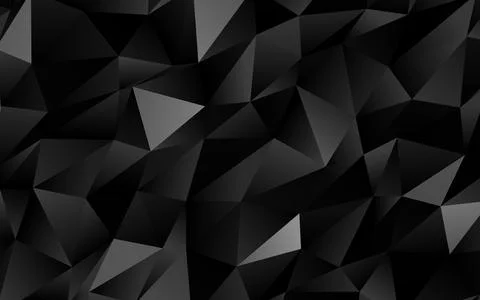 Dark Silver, Gray vector shining triangular background. Stock Illustration