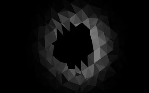 Dark Silver, Gray vector shining triangular background. Stock Illustration