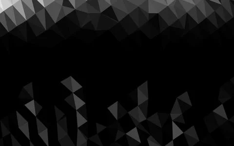 Dark Silver, Gray vector shining triangular background. Stock Illustration