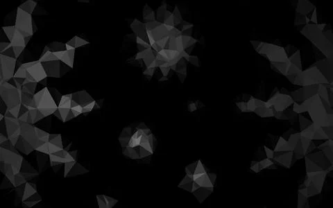 Dark Silver, Gray vector shining triangular template. Stock Illustration