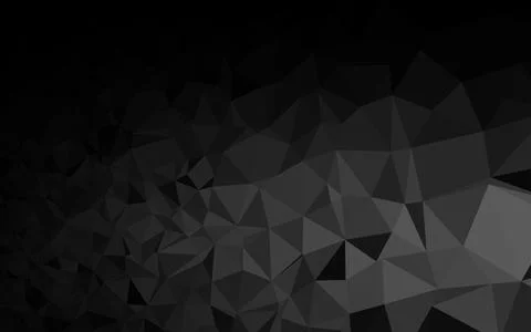 Dark Silver, Gray vector shining triangular background. Stock Illustration