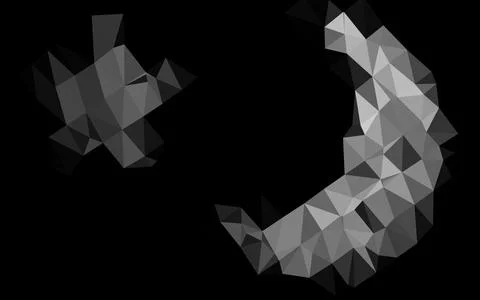 Dark Silver, Gray vector shining triangular background. Stock Illustration