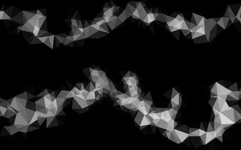 Dark Silver, Gray vector shining triangular template. Stock Illustration