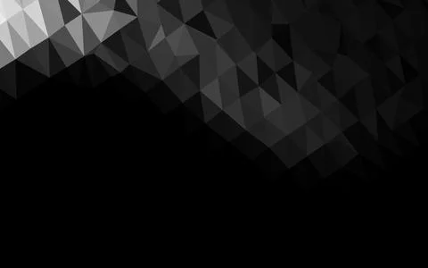 Dark Silver, Gray vector shining triangular background. Stock Illustration