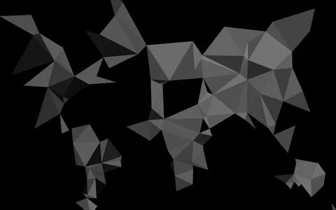 Dark Silver, Gray vector shining triangular background. Stock Illustration