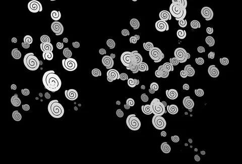 Dark Silver, Gray vector template with bubble shapes. Stock Illustration