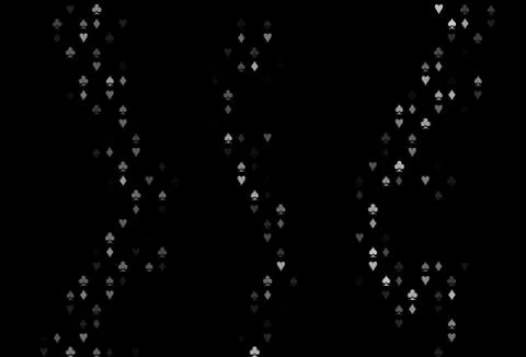 Dark Silver, Gray vector texture with playing cards. Illustrazione stock
