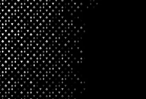 Dark Silver, Gray vector texture with playing cards. Stock Illustration