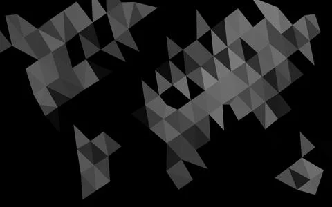Dark Silver, Gray vector triangle mosaic template. イラスト素材