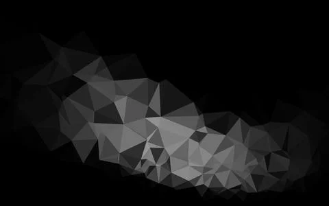 Dark Silver, Gray vector triangle mosaic texture. Stock Illustration
